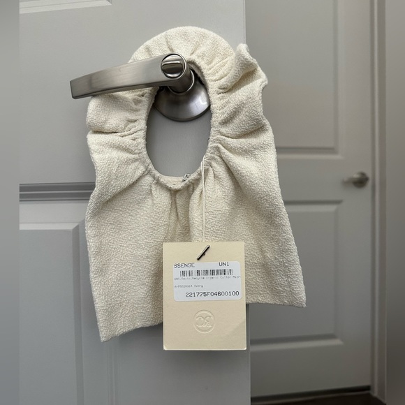 Recto Off-White Cotton Micro Gathered Tote - Picture 4 of 5